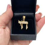 Diamond Encrusted 18k Chai Pendant