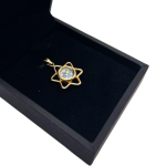 14k Gold Roman Glass Cutout Star of David Pendant