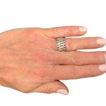 Sapphire and Diamond Ani Ledodi Wedding Band 14k Yellow Gold