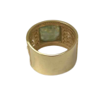 Roman Glass Ring – 14k Gold Square