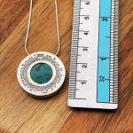 Eilat stone jewellery | Round Textured Silver Necklace – Jerusalem Skyline