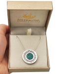 Eilat stone jewellery | Round Textured Silver Necklace – Jerusalem Skyline