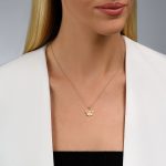 18k Gold Dove of Peace Diamond Star of David Pendant Small