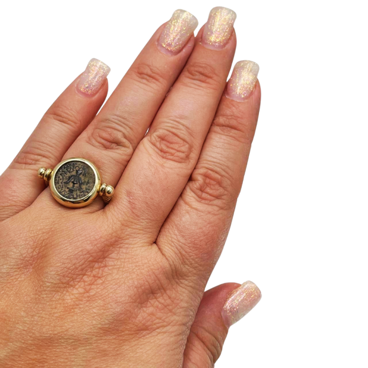 Ancient Masada Coin Two In One Ring and Pendant