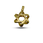 Pinwheel Star of David Pendant in 14k Gold