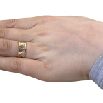 14k Gold Cutout Ani L’dodi Hebrew Wedding Ring