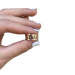 14k Gold Cutout Ani L’dodi Hebrew Wedding Ring