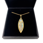 Messianic Seal of Jerusalem – 14k Gold and Roman Glass Pendant