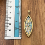 Messianic Seal of Jerusalem – 14k Gold and Roman Glass Pendant