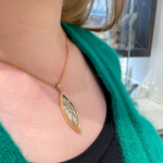 Messianic Seal of Jerusalem – 14k Gold and Roman Glass Pendant
