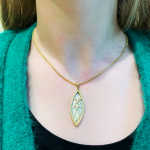 Messianic Seal of Jerusalem – 14k Gold and Roman Glass Pendant