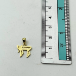 14K Gold Outlined Mini Chai Pendant