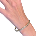 14k Gold Floral Moroccan Bangle