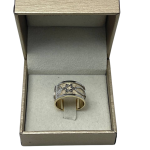 Star of David Messianic Seal of Jerusalem Ring – 14K Gold Two Tone Grafted-In Ring