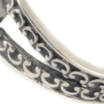 Sterling Silver Split Band Roman Glass Ring