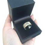 Hebrew Wedding Ring – Sterling Silver and 14k Yellow Gold