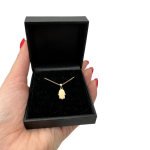 Mini 14K Gold Minimalist Hamsa Pendant