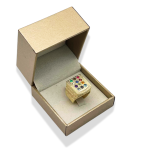 Choshen Semi-Precious Stones Men’s Signet Ring in 14K Gold
