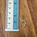 Star of David Pendant in 14k Gold Braided Style