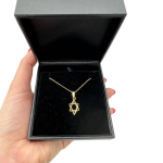 Star of David Pendant in 14k Gold Braided Style