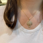 14k Gold Pomegranate Shema Israel Pendant
