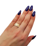 14k Brushed Gold Name Ring
