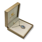 Sterling Silver Roman Glass Hamsa Pendant