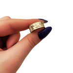 14k Brushed Gold Name Ring