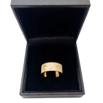 14k Brushed Gold Name Ring