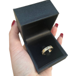 Gold Hebrew Ring with Ani L’dodi – 14k Brushed Gold