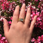 Roman Glass Ring – Filigree – 14k Gold