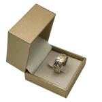 Two Tone 14K Gold Shema Israel Spinning Ring