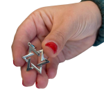 14k Gold Star of David Pendant with a Cutout Design