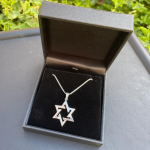 14k Gold Star of David Pendant with a Cutout Design