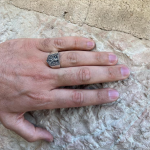 Jerusalem Emblem Signet Ring in Sterling Silver