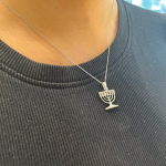 Menorah Pendant in 14k Gold