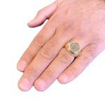 Ancient Masada Coin Ring in 14k Gold