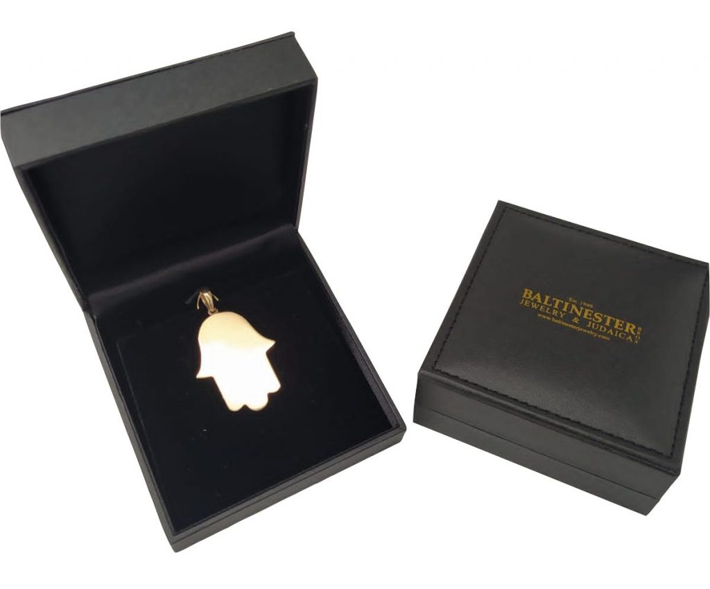 Large 14k Gold Hamsa Pendant