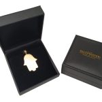 Large 14k Gold Hamsa Pendant
