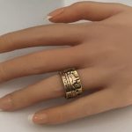 Jerusalem of Gold Inscribed Hebrew Ring