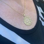 Shema Israel Pendant – 14k Gold Large Round