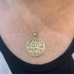 Shema Israel Pendant – 14k Gold Large Round