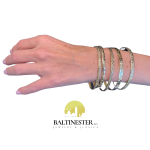 14k Gold Swirl Bangle Bracelet