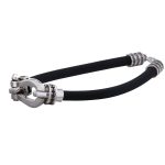 Black, Silver, and Onyx Horseshoe Men’s Bracelet
