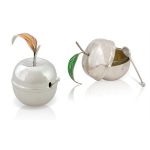 Sterling Silver Apple-Shaped Honey Dish