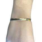 Slender Hammered 14k Gold Bangle