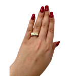14k Gold Bridge Name Ring