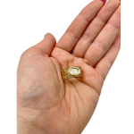Roman Glass Ring – Filigree – 14k Gold