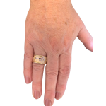Jewish Wedding Band in 14k Two Tone Gold Ani L’Dodi