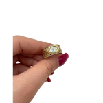 Roman Glass Ring – Filigree – 14k Gold
